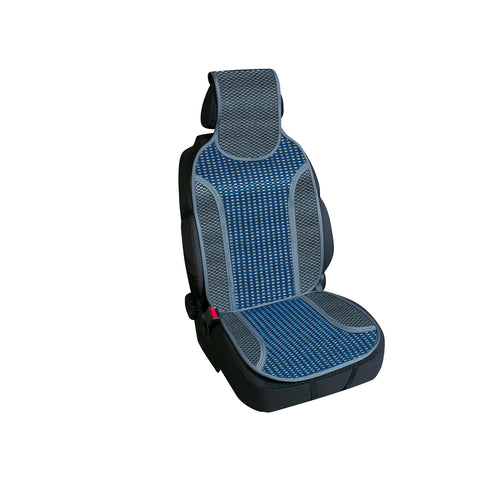 Blue Car Seat Cover With Bamboo Fiber Backrest