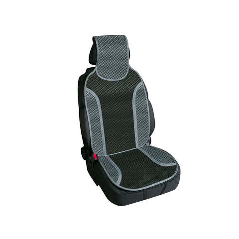 Black Car Seat Cover With Bamboo Fiber Backrest