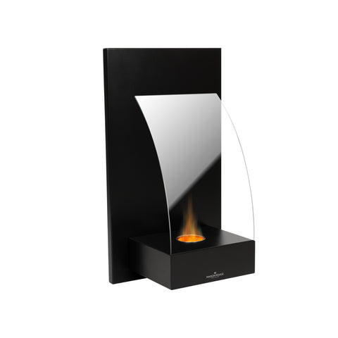 Estia Black Wall-Mounted Bioethanol Fireplace