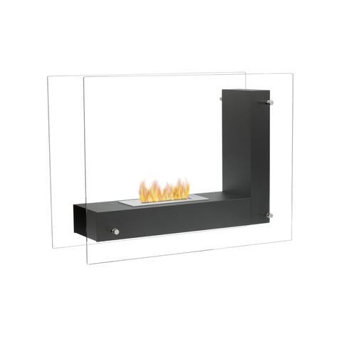 Achille Black Freestanding Bioethanol Fireplace