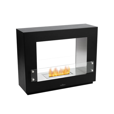 Black Dionysus freestanding bioethanol fireplace