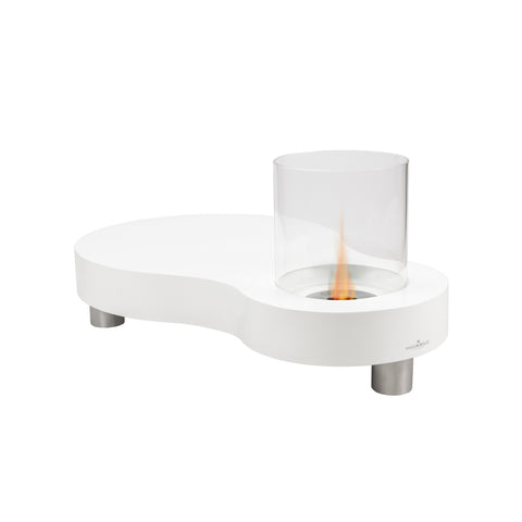 Ermes White Freestanding Bioethanol Fireplace
