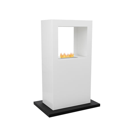 White Ino Freestanding Bioethanol Fireplace