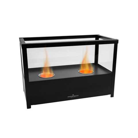 Kaos Black Freestanding Bioethanol Fireplace