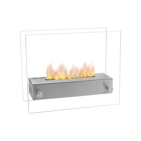 Leto Gray Freestanding Bioethanol Fireplace