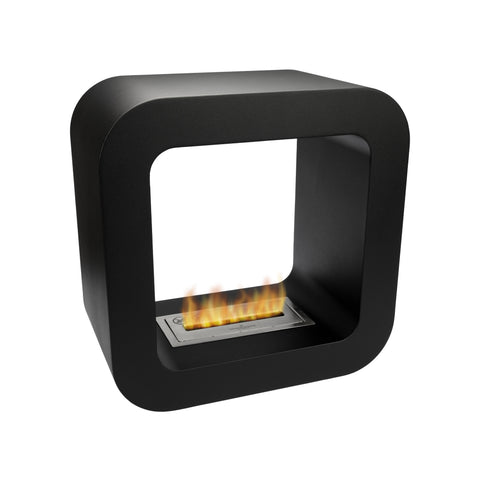 Maia Black Freestanding Bioethanol Fireplace