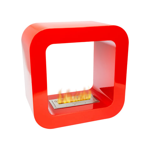 Maia Red Freestanding Bioethanol Fireplace