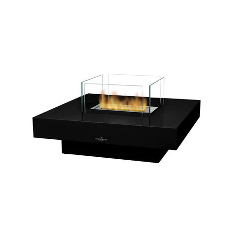 Black Nike freestanding bioethanol fireplace