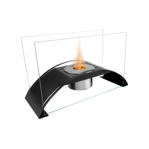 Osiride Black Freestanding Bioethanol Fireplace