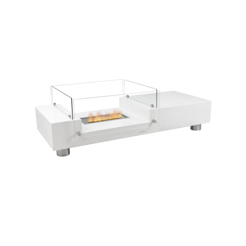 White Vittoria Freestanding Bioethanol Fireplace