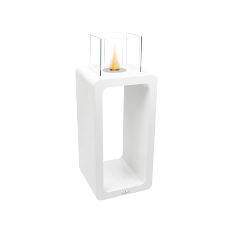 Vulcano Bianco Freestanding Bioethanol Fireplace