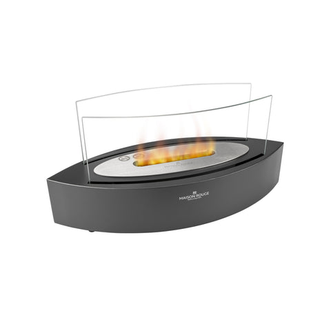 Black Freestanding/Tabletop Bioethanol Fireplace