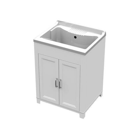 Resin laundry cabinet with 2 doors