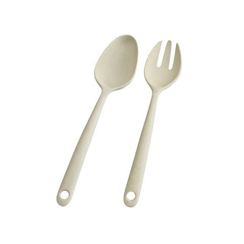 2-piece bamboo salad utensil set