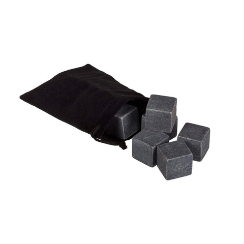 Set Of 6 Soapstone Cooling Stones For Whisky