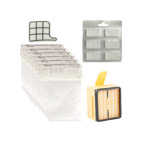 Set of 12 bags + 12 fragrances + 2 HEPA filters + 2 motor grilles for VK 135/136