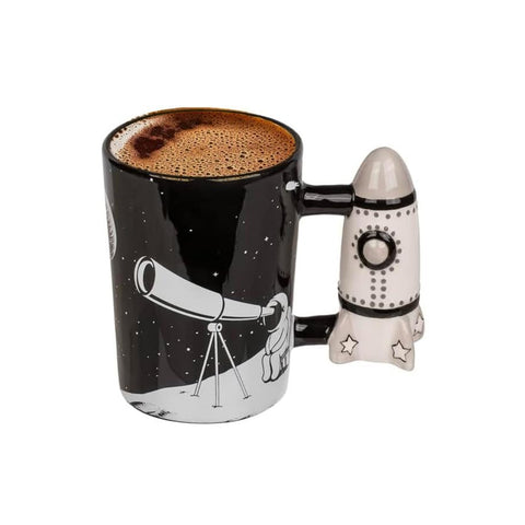 Space Rocket Handle Mug 14x12cm