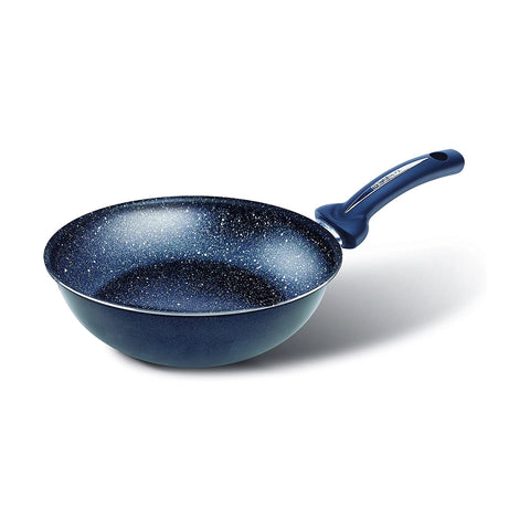 28cm Nonstick Stone-Effect Wok for Induction with Stainless Steel Base Made in Italy