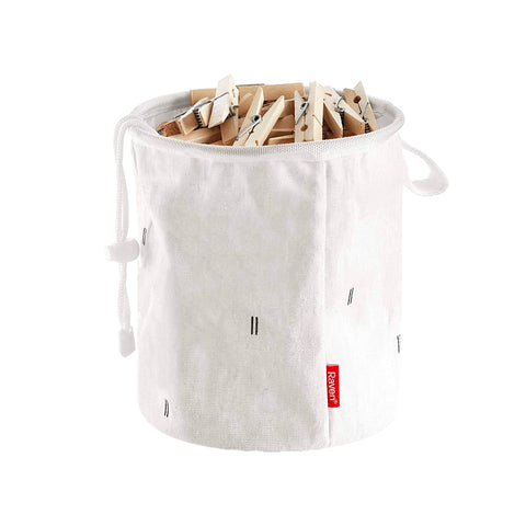Clothespin bag with drawstring and Velcro hook 18x15cm