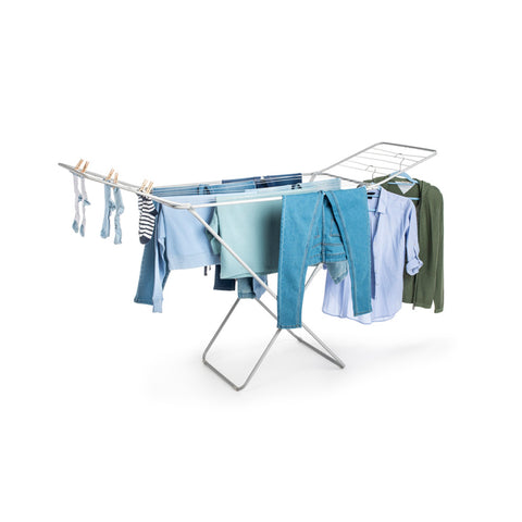 Foldable Clothes Airer with Aluminum Side Rails 177x55.5x92cm