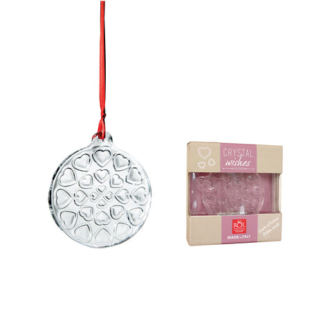 91mm Decorative Glass Heart Ornament