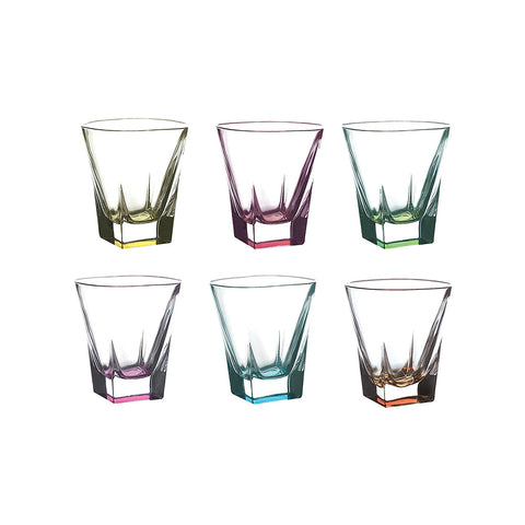Set of 6 Colored Fusion Glasses