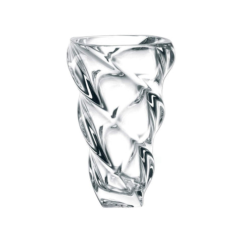 Round Glass Vase Spiral Design 28cm