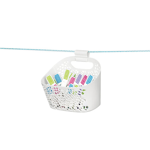 20 Clothes Pegs With Basket