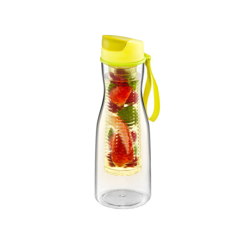 Yellow Beverage Bottle with Infuser 0.7l