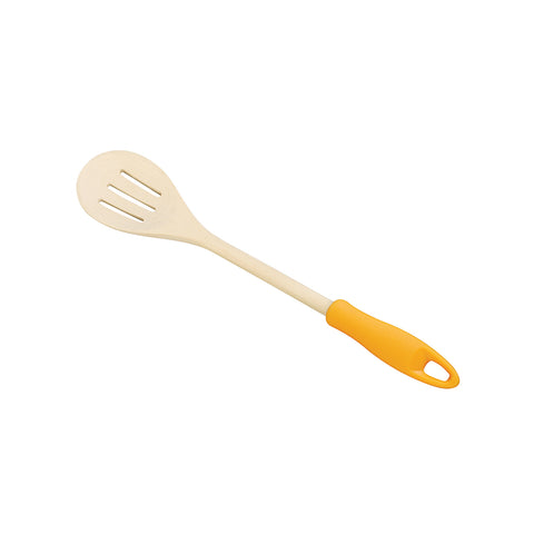 30cm wooden slotted spoon