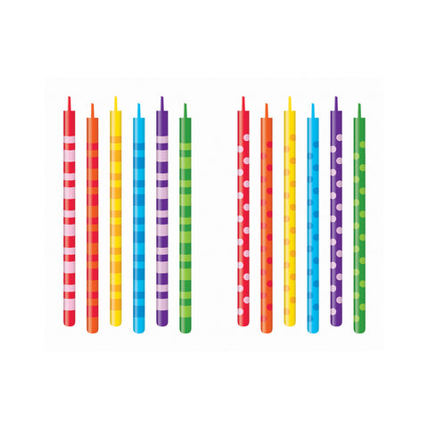 Set of 12 10cm Cake Candles