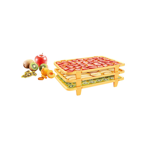 Set of 3 Plastic Dehydrator Trays 37x26x14cm