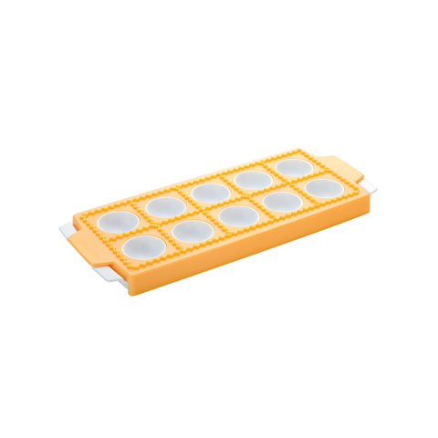 Plastic mold for 10 round ravioli