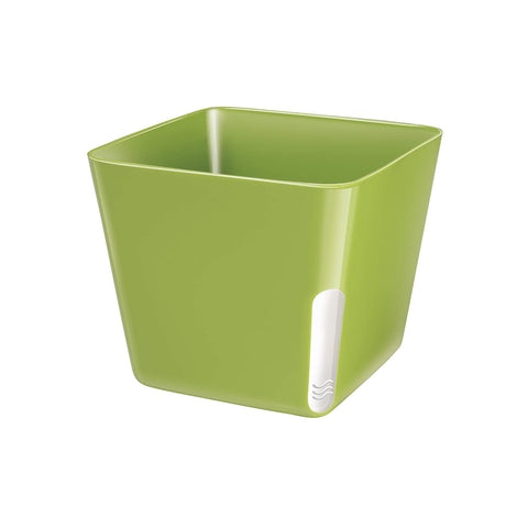 Green Square Metal Plant Pot 13x11cm