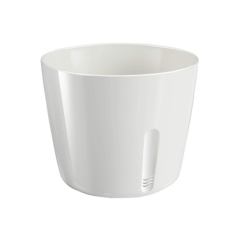 White Round Metal Plant Pot 13.5x11cm
