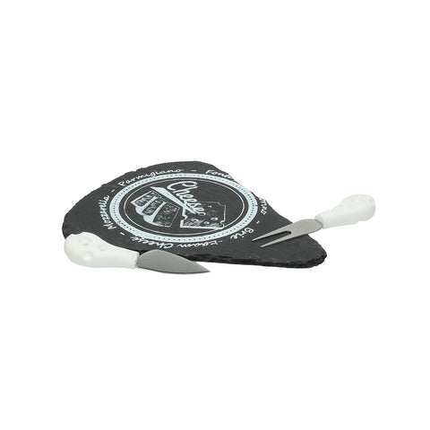 Set of 3 cheese plates and knives