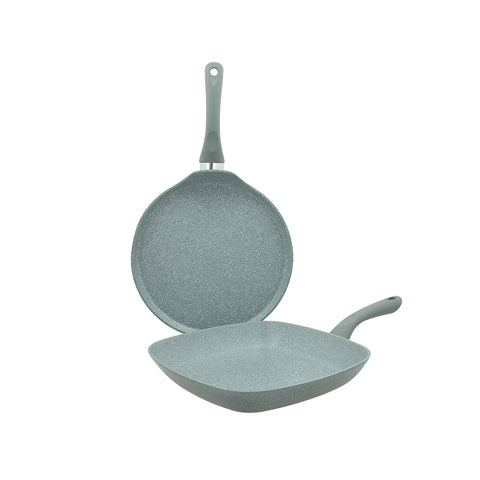 28cm non-stick crepe pan and grill set