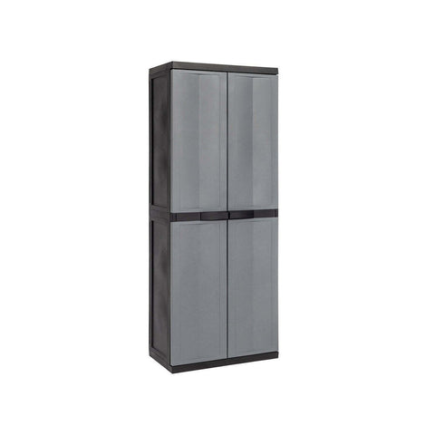 Broom Cabinet with 2 Doors and 3 Adjustable Shelves 65x37x165cm