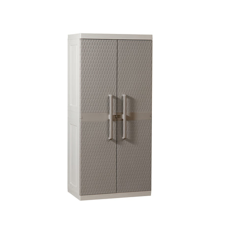 Mega Rattan All-Shelf Cabinet Gray
