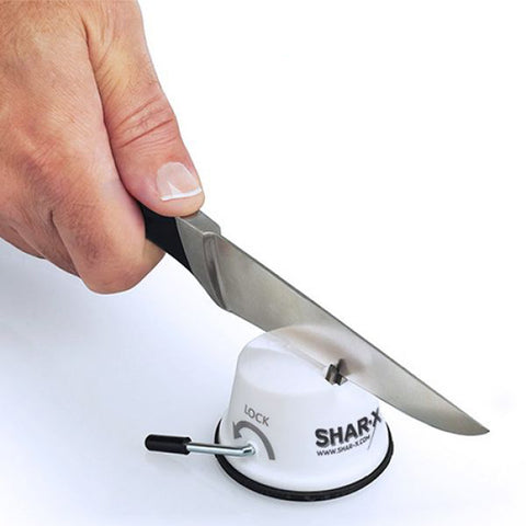 White Manual Knife Sharpener 4x6cm
