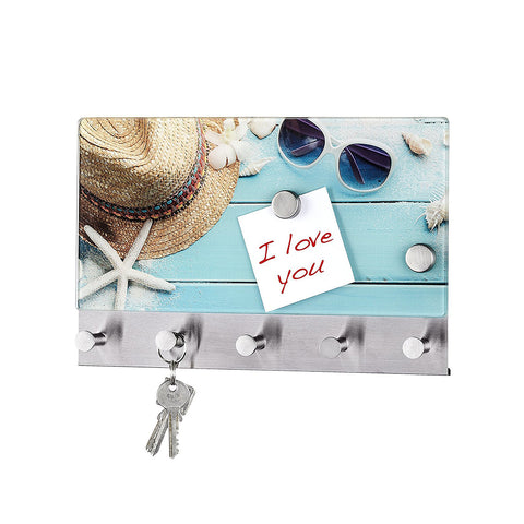 Tempered Glass Coat Rack Beach