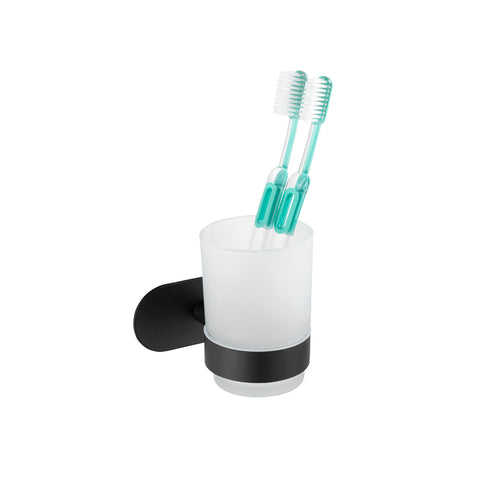 Turbo-Loc Black Toothbrush Holder Cup
