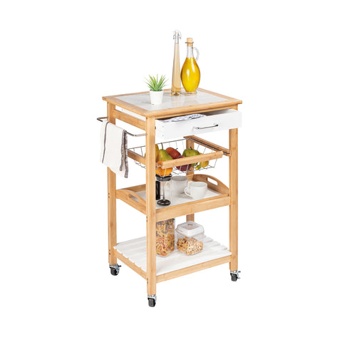 Finja bamboo kitchen trolley