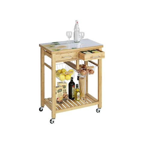 Fresco Bamboo Kitchen Trolley