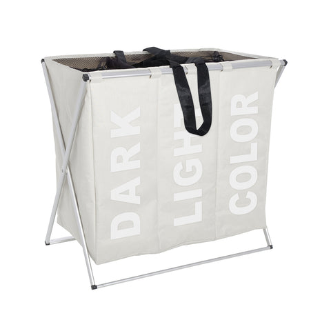 3-Compartment Laundry Basket