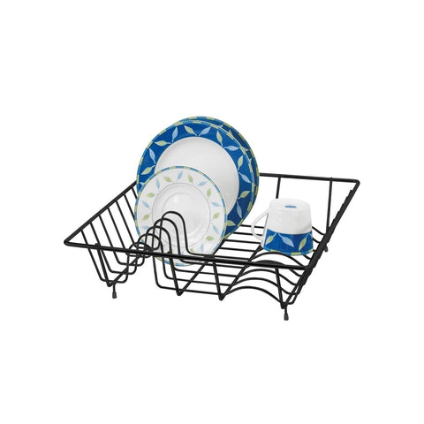 Square dish-drying basket with 4 support feet