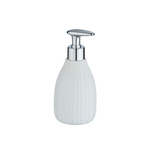 White ceramic soap dispenser