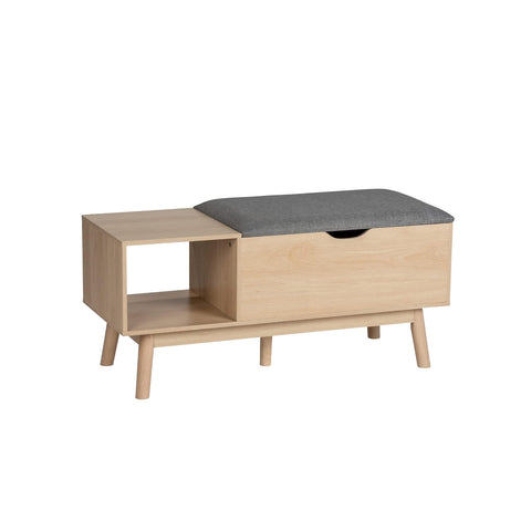 Bench with MDF storage compartment and cushioned seat