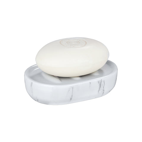 Adrada White Ceramic Soap Dish
