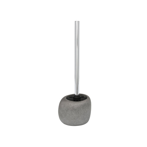 Pebble Stone Grey Polyresin Toilet Brush Holder